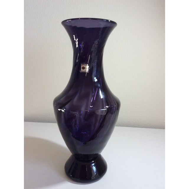 1990’s Vintage Blenko Violet Vase Chairish