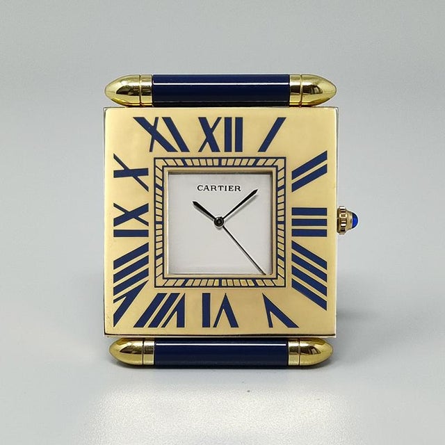 Mid-Century Modern Swiss Alarm Clock Pendulette from Cartier, 1990s For Sale - Image 3 of 10