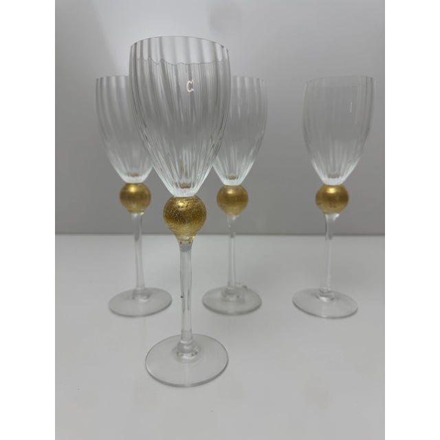 Realism VIntage and Rare Union Street Glass. Gold Wine Manhattan 9.5" H X 2.5" For Sale - Image 3 of 5