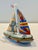 Blue Mid 18th Century Limoges Sailboat Trinket Box Hand Painted in Limoges, France For Sale - Image 8 of 12