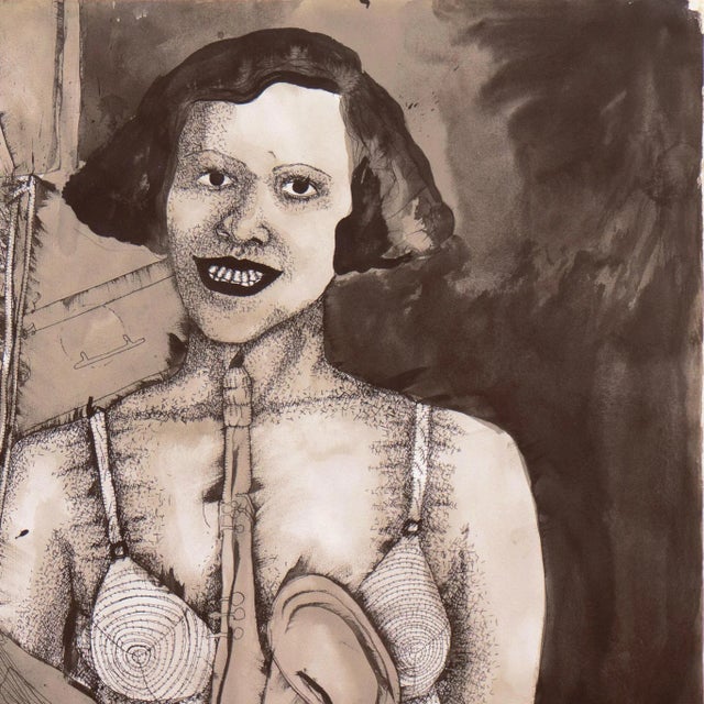 Paper 'Preparing for a Recital' by Patricia Torres, 1987, Woman Artist, Michoacán, Mexico City, San Francisco For Sale - Image 7 of 10