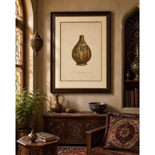 Henry Wallis, Lustreware Bottle Vase, 1899, Chromolithograph For Sale - Image 10 of 11