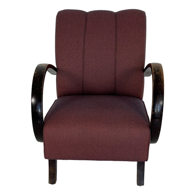Padded Chair in the style of Jindřich Halabala, 1930s For Sale