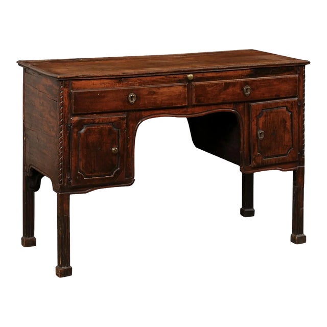 Italian Carved-Wood Desk with Storage, 19th Century For Sale