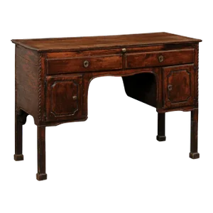 Italian Carved-Wood Desk with Storage, 19th Century