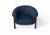 Modern Agnes Armchair in Walnut and Blue Wool Fabric by Javier Gomez For Sale - Image 6 of 8