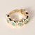 18k Yellow Gold 2.21 Carats Paraiba Tourmaline Round Bezel Set Ring Band, Size 6.5 For Sale - Image 4 of 6