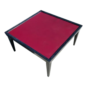 1950’s Black Cerused Frame Coffee Table by Paul Frankl for Brown Saltman