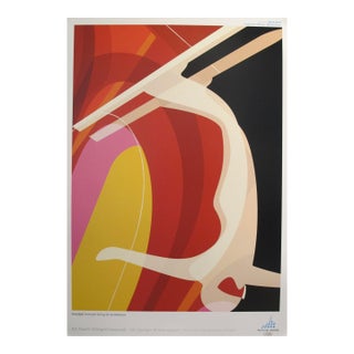 2006 Original Vintage Torino Winter Olympics Poster, Freestyle Skiing For Sale