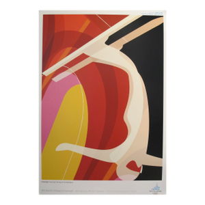 2006 Original Vintage Torino Winter Olympics Poster, Freestyle Skiing