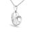 Contemporary .925 Sterling Silver Cursive Mom Heart Diamond Accent Pendant Necklace (J-K Color, I2-I3 Clarity) - 18" Inches For Sale - Image 3 of 5