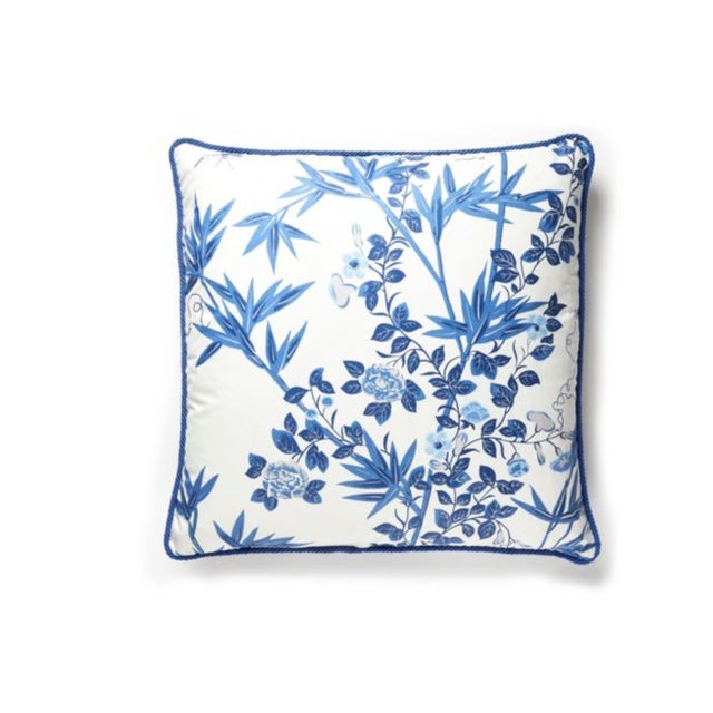 Chinoiserie Scalamandre Chinoiserie Jardin De Chine in Blue Fabric For Sale - Image 3 of 3