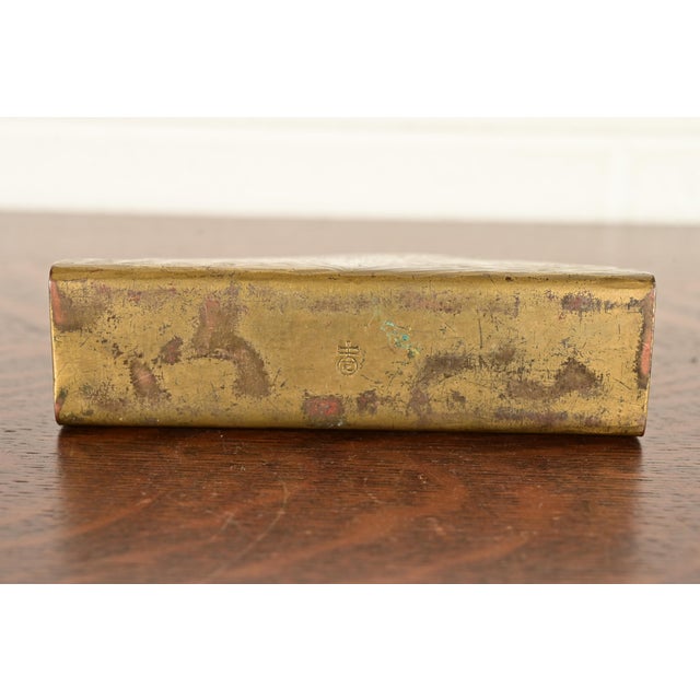 Roycroft Arts & Crafts Brass Over Copper Letter Rack For Sale - Image 9 of 12