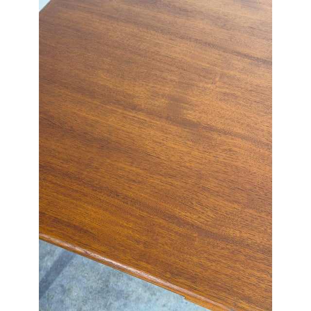 Wood Solid Teak Extendable Dining Table With Leaves Danish Mid-Century Modern 1960s For Sale - Image 7 of 10