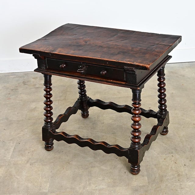 Spanish 18th Century Solid Carved Chestnut Table For Sale - Image 12 of 12