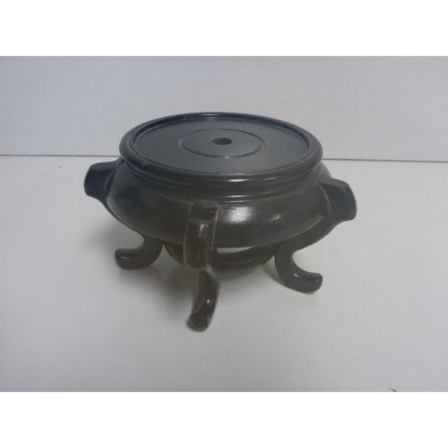 1980s 1980s Small Rosewood Display Vase Stand For Sale - Image 5 of 5