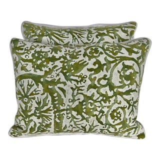 Pair of Vintage Fortuny Textile Pillows For Sale