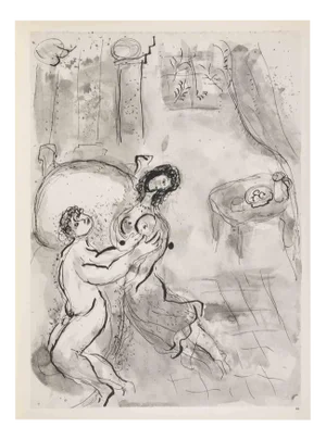 Marc Chagall, Amon's Pain, Photogravure, 1960