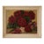 Vintage Signed Ann Campbell Floral Still Life Oil Painting Red Roses in Ornate Frame For Sale