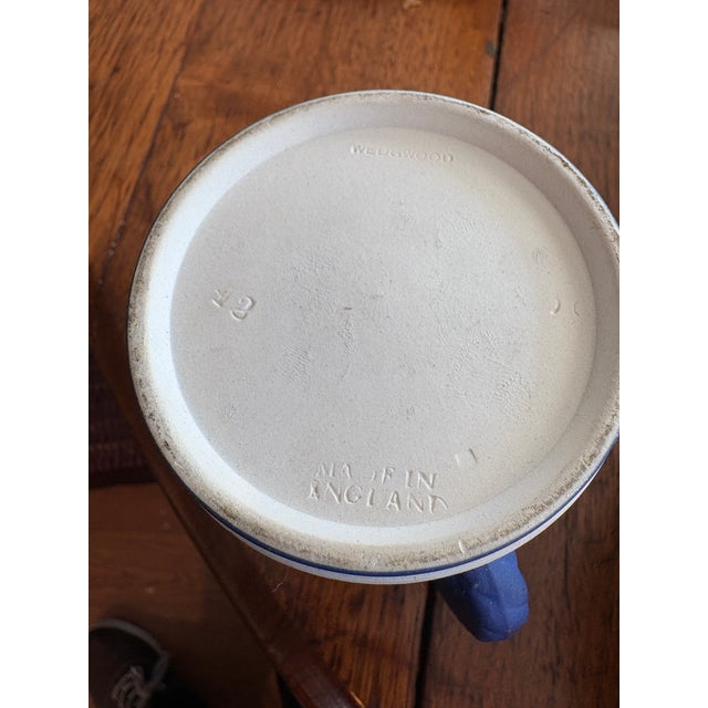 Neoclassical Small Antique Royal Blue Wedgwood Creamer With Women With a Boiling Pot on One Side and Women Hunting on the Other For Sale - Image 3 of 3