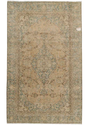 Vintage Distressed Persian Tabriz Rug