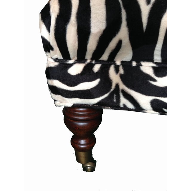 Oversized Zebra Print Cocktail Ottoman Chairish