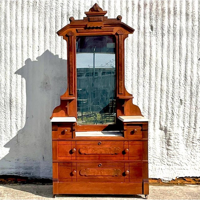 Early 20th Century Vintage Boho Eastlake Dresser Chairish