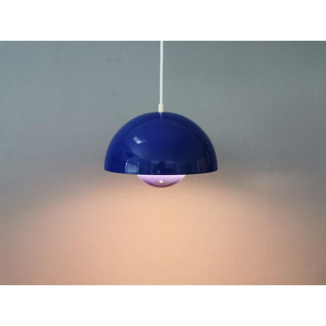 1960s Vintage Danish Flowerpot VP1 Pendant in Enamel by Verner Panton for Louis Poulsen, 1960s For Sale - Image 5 of 13