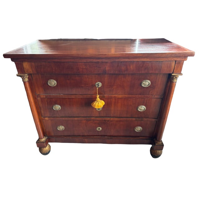 Early 19th Century Empire Tuscan Chest of Drawers, 1820s For Sale - Image 5 of 18