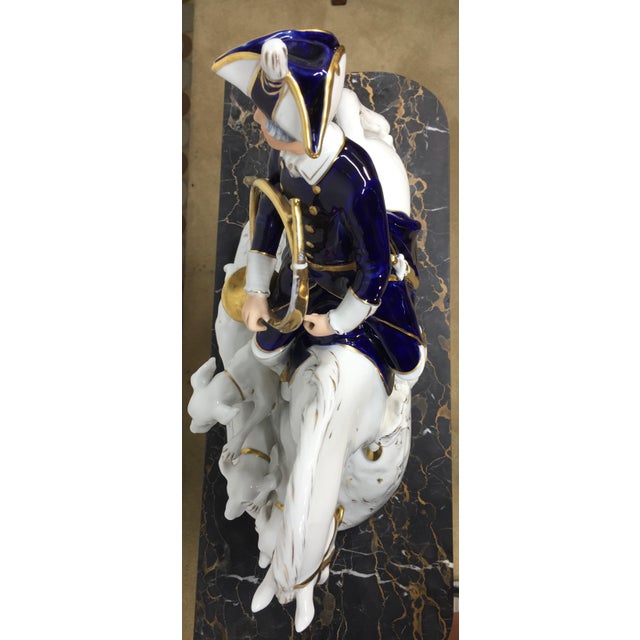 Royal Dux Porcelain Fox Hunting Horse Rider With Hounds For Sale - Image 12 of 14
