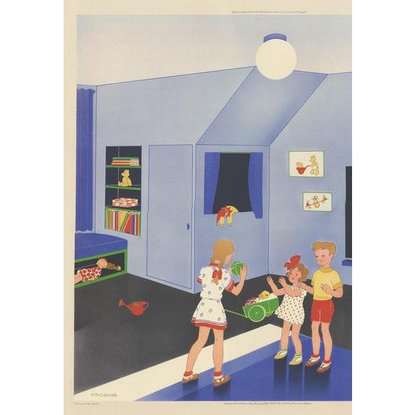 Willy Schermelé, Playtime, 1937, Print For Sale - Image 3 of 5