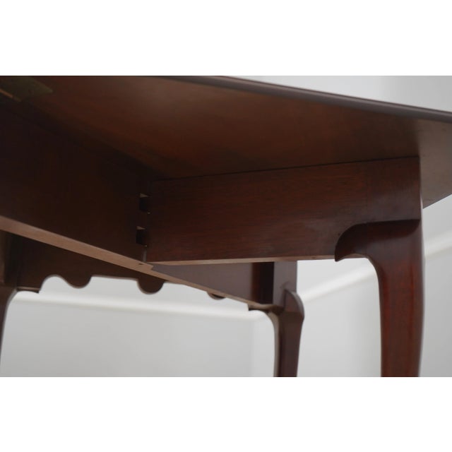Biggs Queen Anne Mahogany Drop Leaf Handkerchief Table For Sale - Image 12 of 12