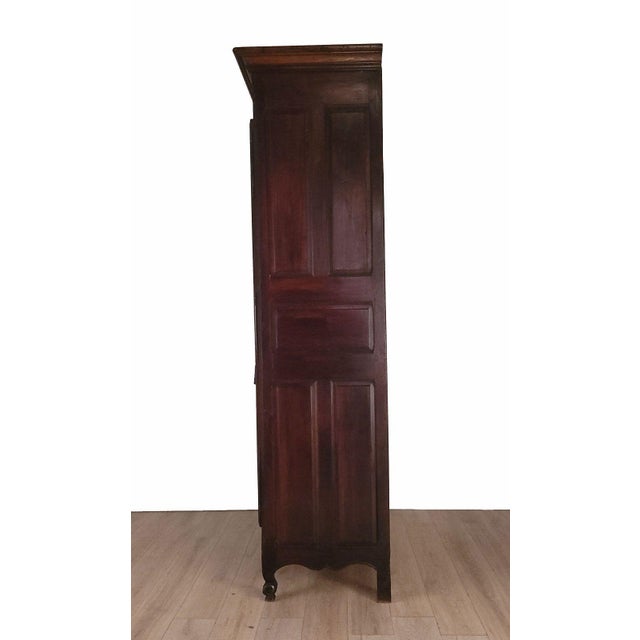 Large Louis XVI Style Walnut Armoire, France Circa 1840 For Sale - Image 4 of 11