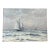 Vintage Steely Seascape Painting on Board, Signed by the Artist, Circa Mid-20th Century For Sale