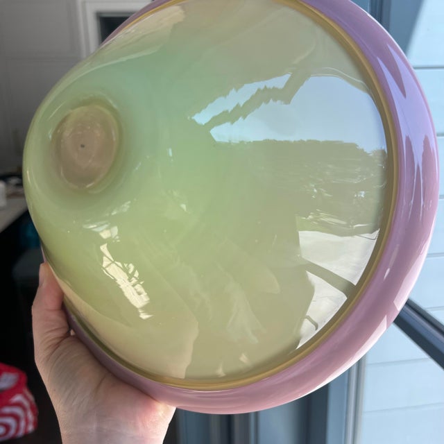 Modern Spectacular Hand Blown Glass Bowl For Sale - Image 3 of 12