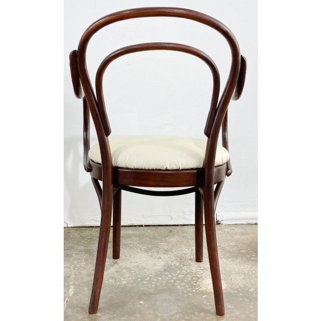 Antique Bentwood Arm Chairs With Leather Seats, Set of 4 For Sale In Kansas City - Image 6 of 12