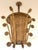 Large rattan and caned sides lantern. Pagoda style top. Four arms with curled rattan design. This has been professionally...