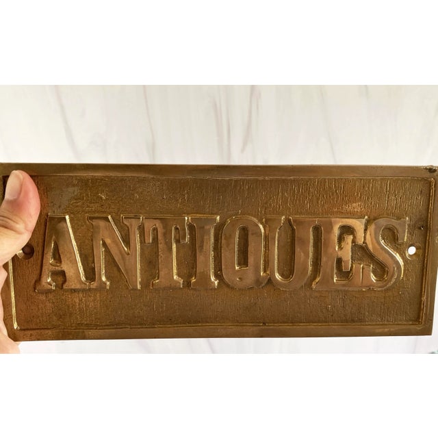 Mid-Century Modern 1960s Vintage Brass s Sign For Sale - Image 3 of 7