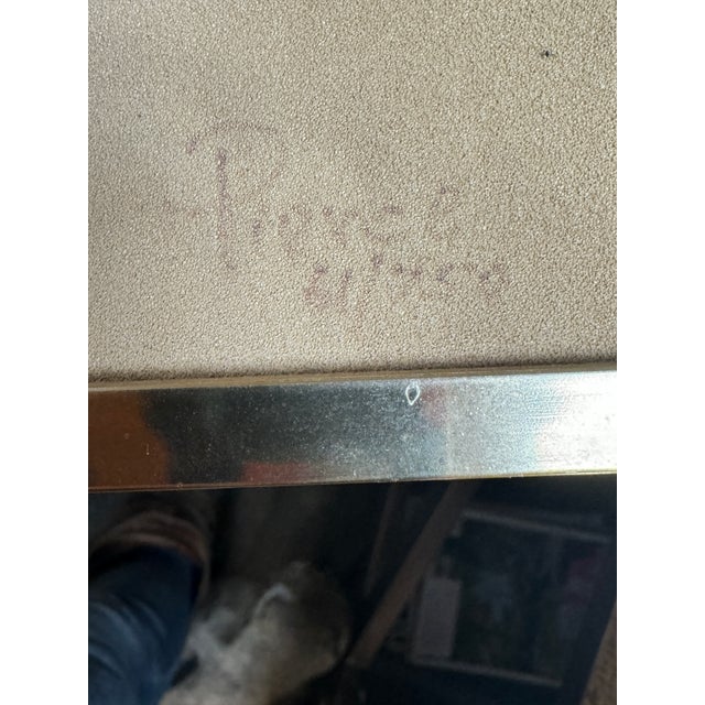 Tan Mid Century Geometric Suede 3d Art For Sale - Image 8 of 9