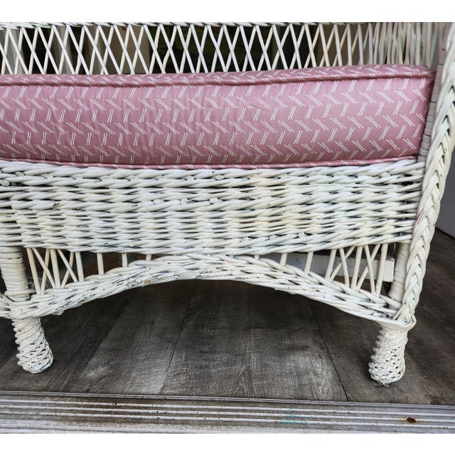 Antique Bar Harbor Wicker 4-Piece Set - In the Manner of Heywood Wakefield For Sale - Image 18 of 18