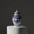 Blue Handmade Ceramic Small Lidded Vase (20cm) – “Küpecik” Form with Colorful Tulips – Elegant Tabletop Accent For Sale - Image 8 of 8