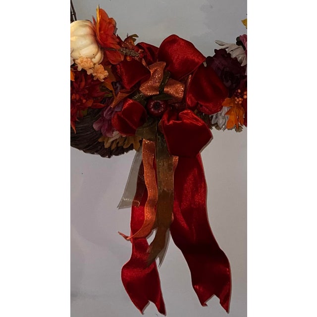 Transform your entryway with this magnificent 28-inch, one-of-a-kind luxury handcrafted autumn wreath. While the durable...