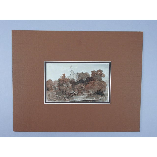 Small 1871 Bothal Castle Impressionist Watercolor Study Painting For Sale - Image 4 of 4