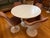 Mid-century modern Circa 1960s Knoll Associates Eero Saarinen dining set with a white laminate top and four matching...