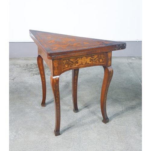 Opening Console Table in Inlaid Wood, 1800 For Sale - Image 3 of 18