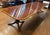 Traditional Multi-Banded Mahogany Dining Table by Leighton Hall - Showroom Sample For Sale - Image 16 of 18