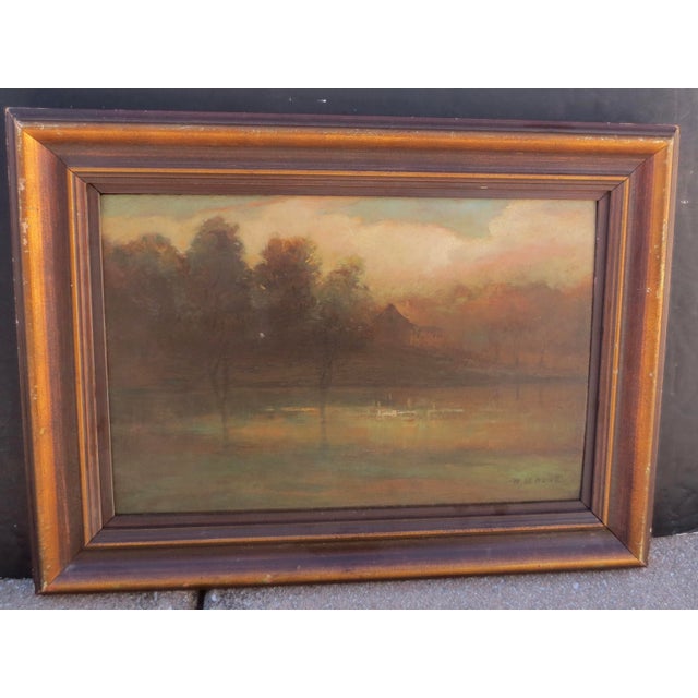 American William Morris Hunt Painting " a Summer Place" Circa 1860 For Sale - Image 3 of 9