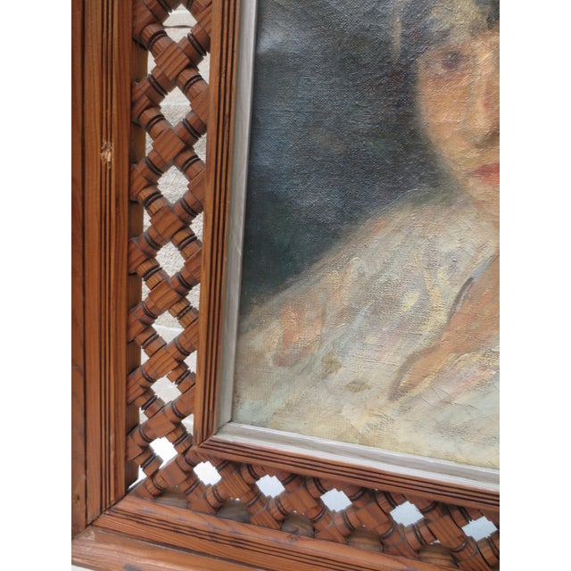 French Portrait of a Fashionable Young Lady by Mermet Circa 20s For Sale - Image 11 of 12
