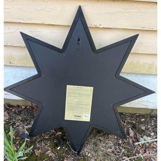 1990s Beveled Star MIrror Eight Point Architectural Star Vintage Pier One For Sale - Image 5 of 6