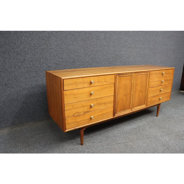 Mid-Century Modern Drexel Declaration Walnut Credenza by Kipp Stewart & Stewart MacDougall For Sale - Image 3 of 14
